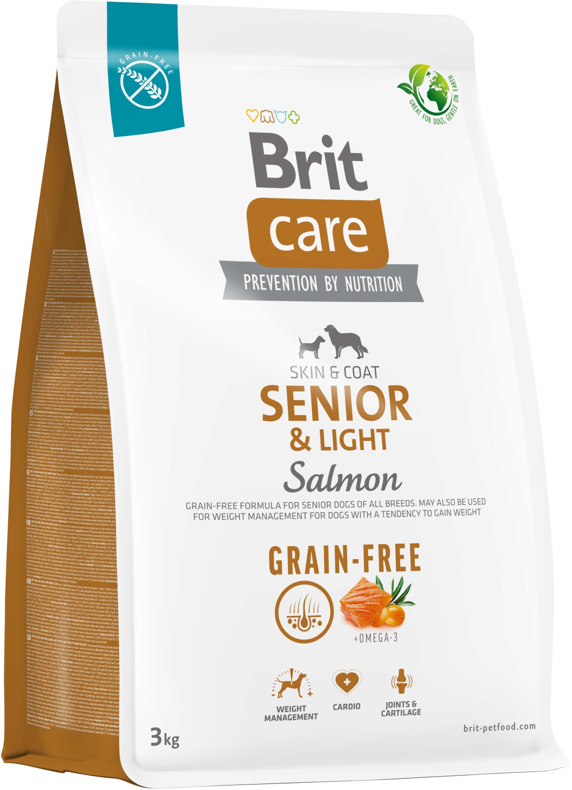 BRIT CARE Grain-free SENIOR & Light, cu Somon şi Cartofi