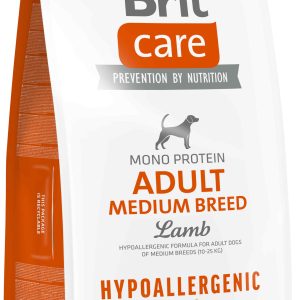 BRIT CARE Hypoallergenic Adult Medium Breed, cu Miel şi Orez