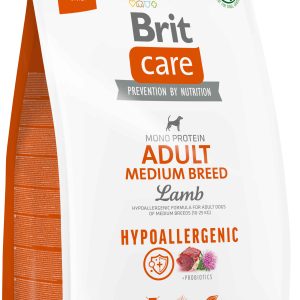BRIT CARE Hypoallergenic Adult Medium Breed, cu Miel şi Orez