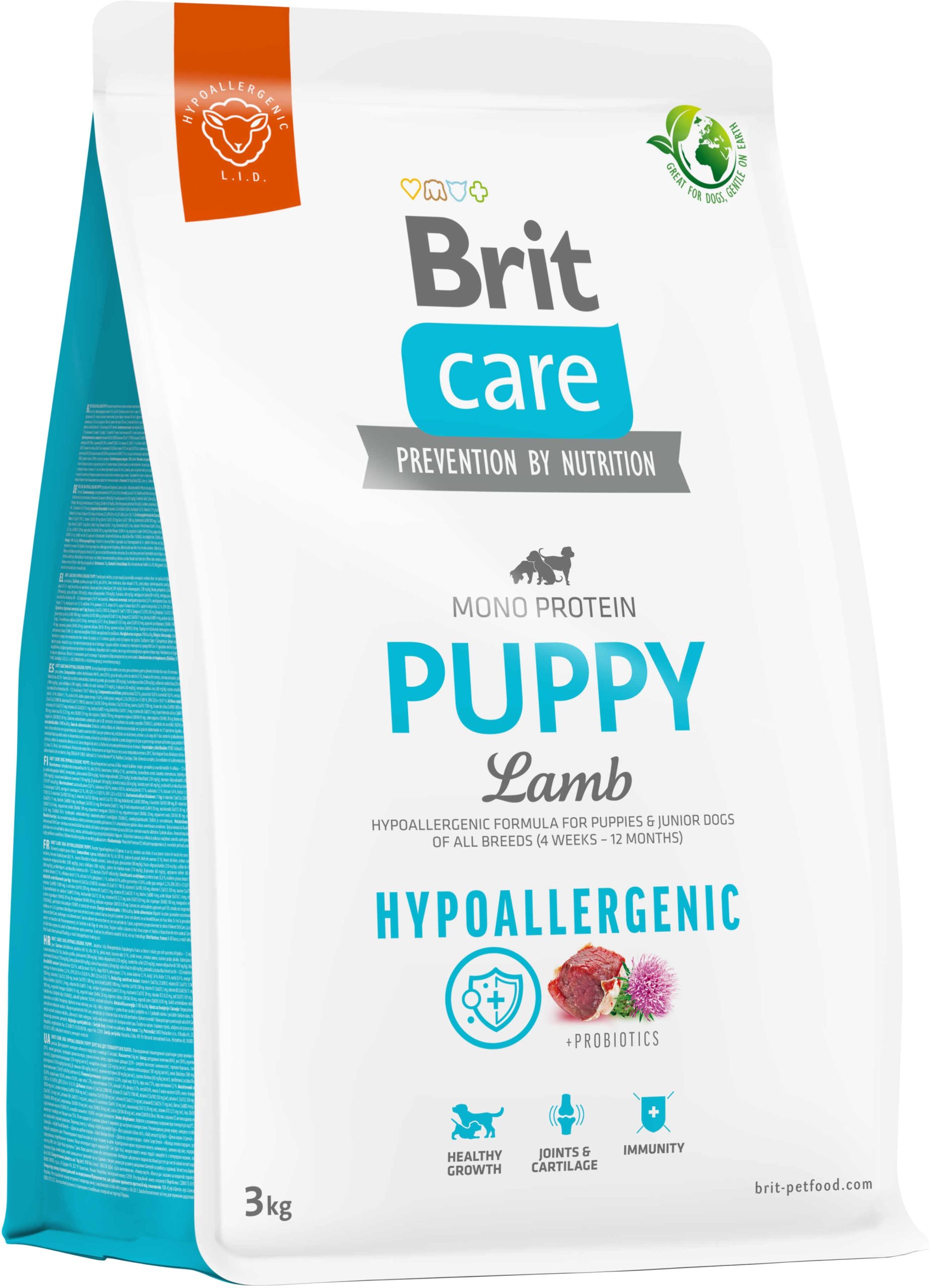 BRIT CARE Hypoallergenic PUPPY, cu Miel şi Orez