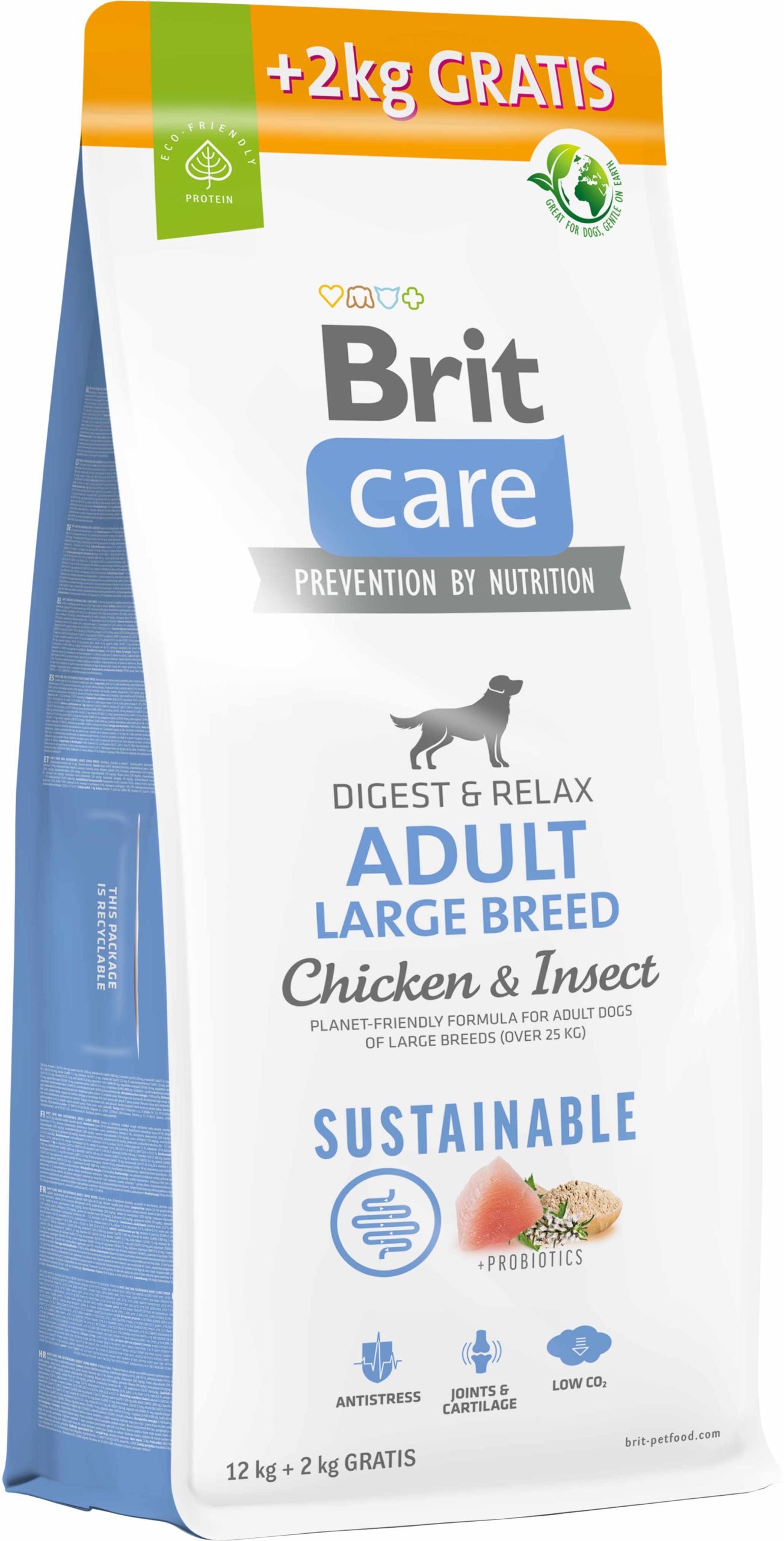 BRIT CARE Sustainable Adult Large Breed, cu Pui şi Insecte
