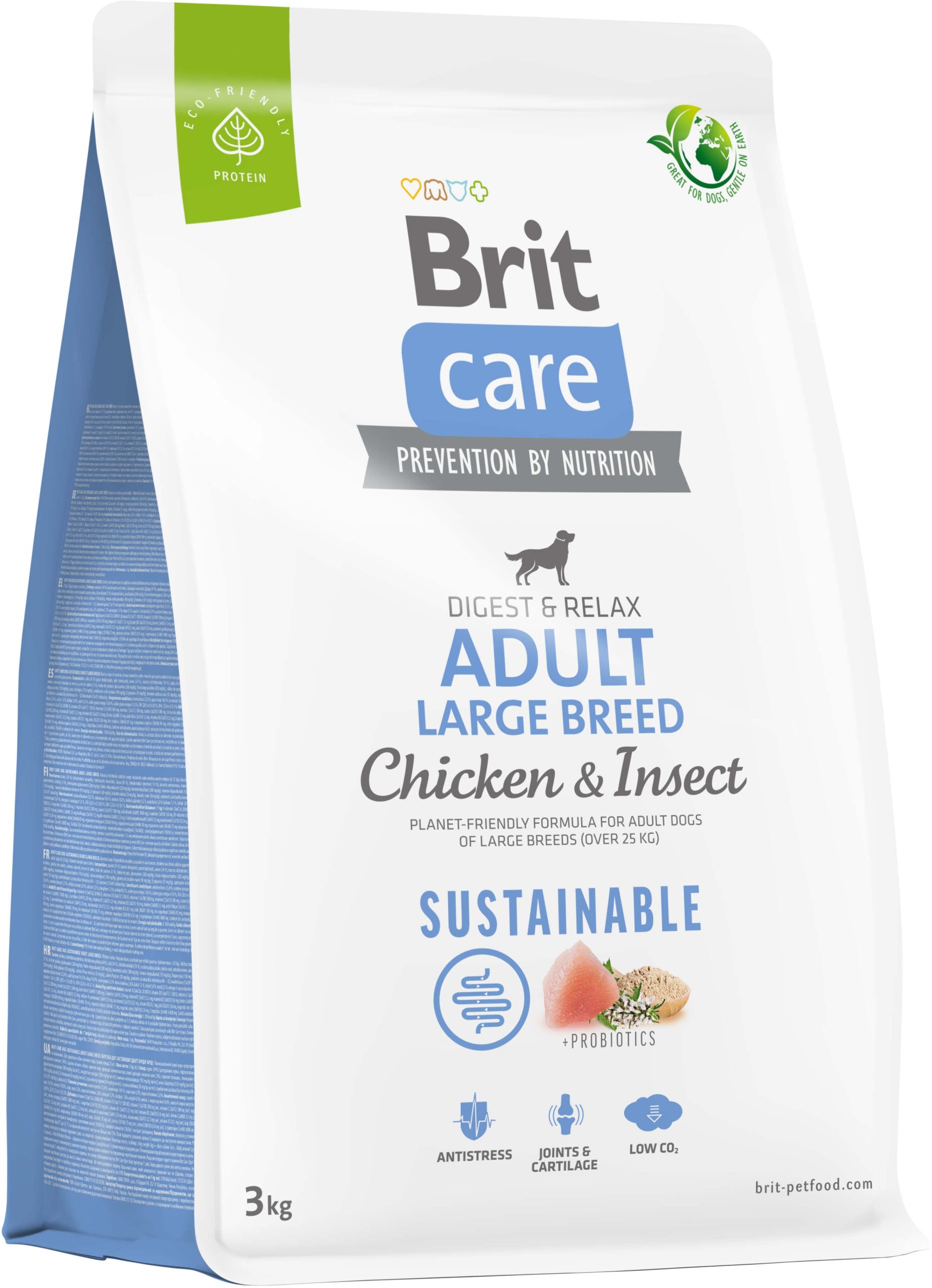 BRIT CARE Sustainable Adult Large Breed, cu Pui şi Insecte