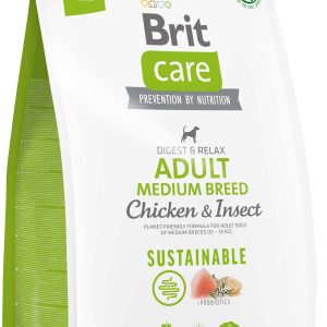 BRIT CARE Sustainable Adult Medium Breed, cu Pui şi Insecte