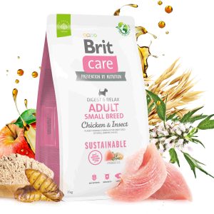 BRIT CARE Sustainable Adult Small Breed, cu Pui şi Insecte