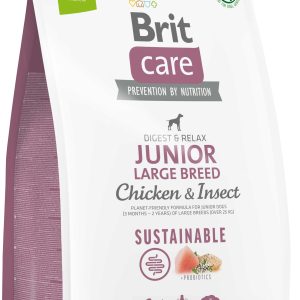 BRIT CARE Sustainable JUNIOR Large Breed, cu Pui şi Insecte