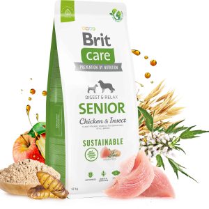 BRIT CARE Sustainable SENIOR, cu Pui şi Insecte