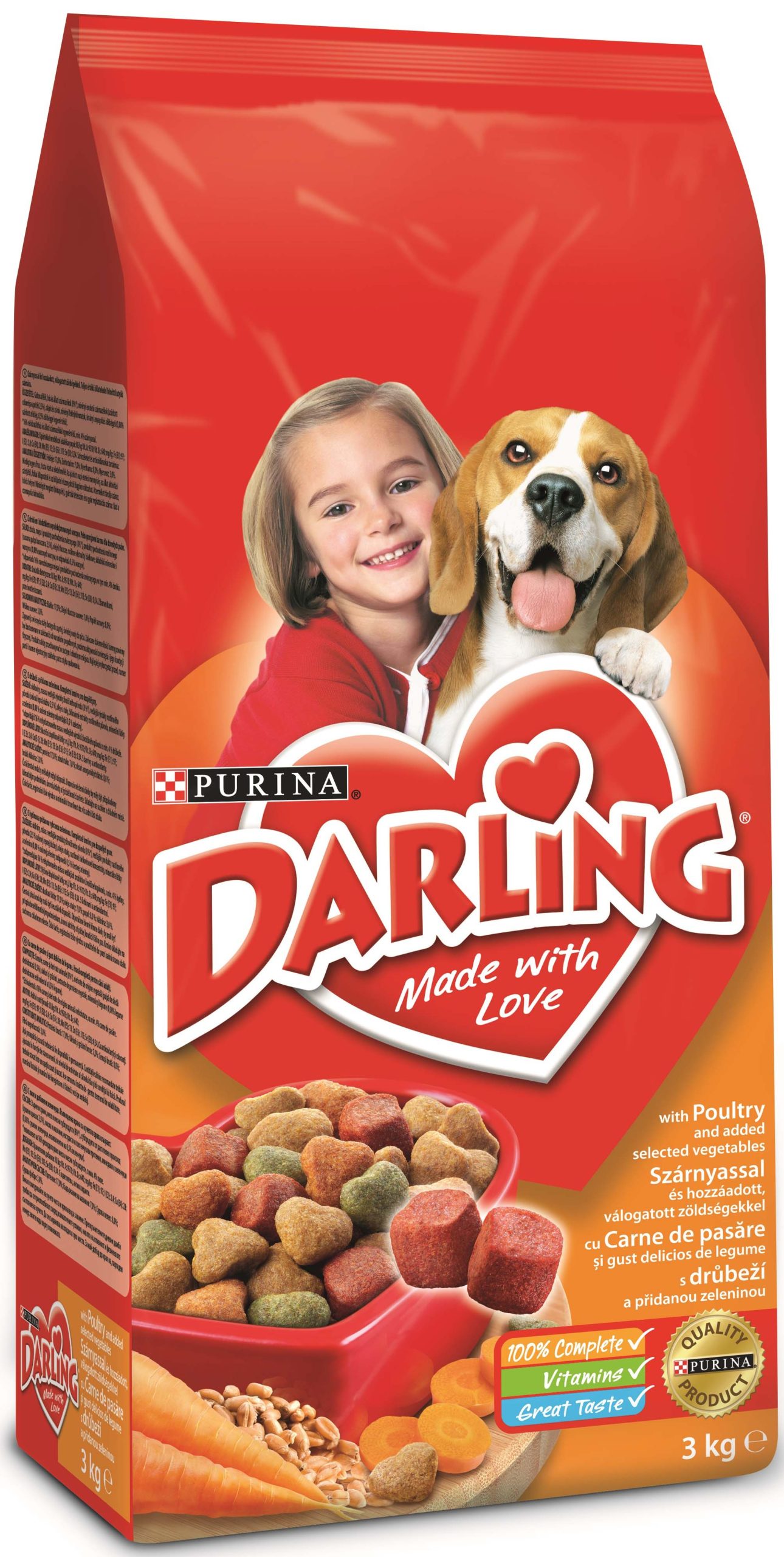 DARLING Hrană uscată pentru câini Adulţi, cu Pasăre şi Legume