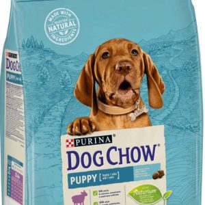 DOG CHOW Hrană uscată PUPPY pentru căţeluşi, cu Miel şi Orez