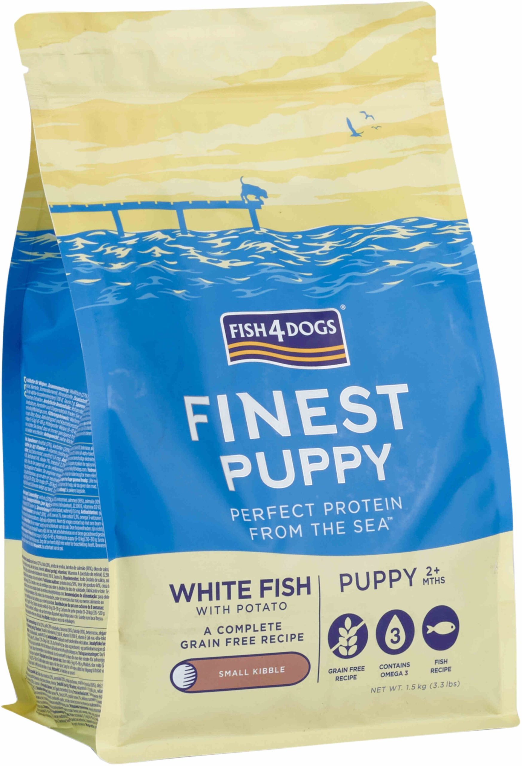FISH4DOGS Finest PUPPY Peşte alb şi Cartofi, Small Kibble