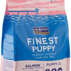 FISH4DOGS Finest PUPPY Somon şi Cartofi dulci, Large Kibble