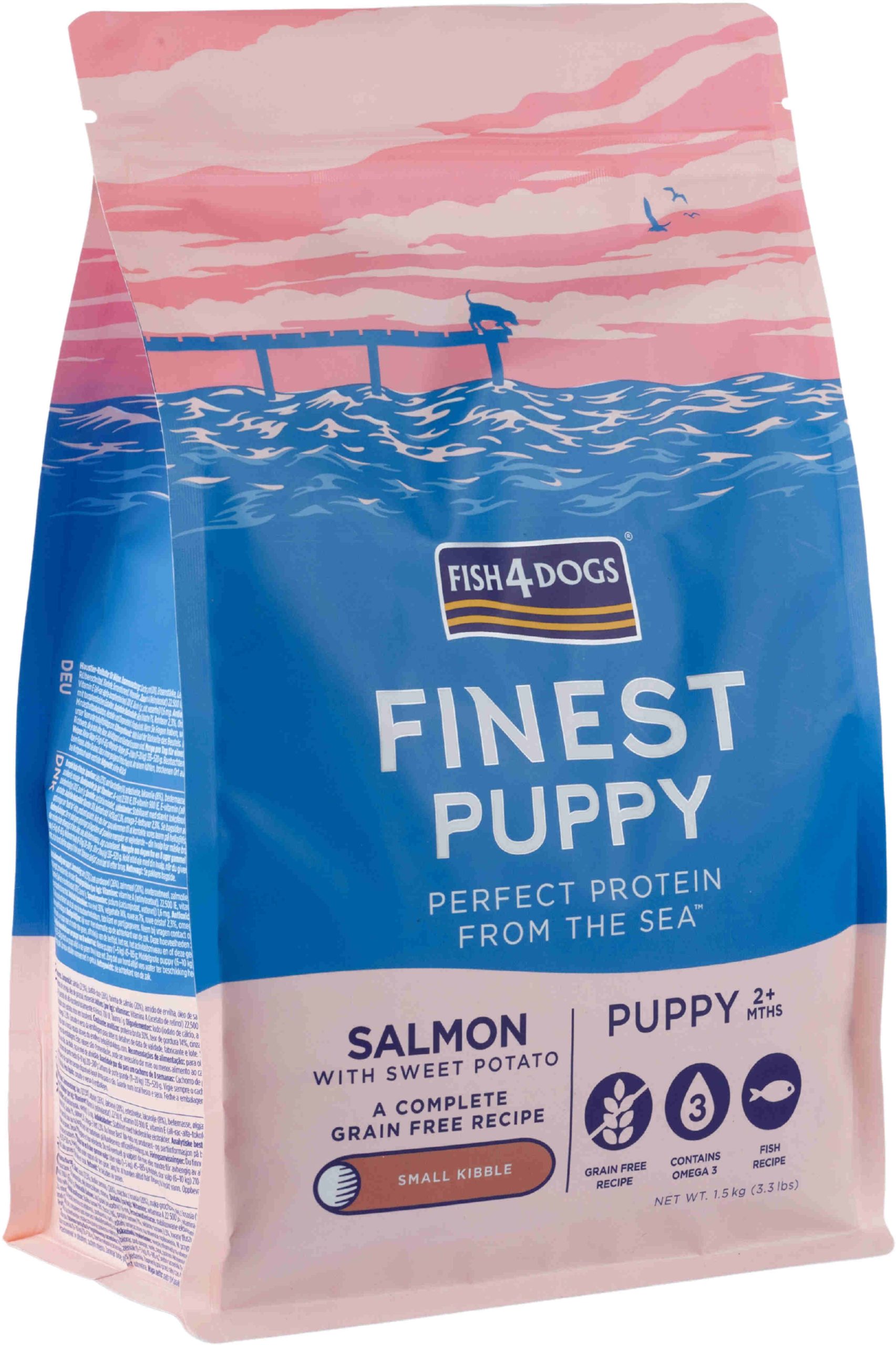 FISH4DOGS Finest PUPPY Somon şi Cartofi dulci, Small Kibble