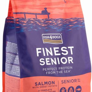 FISH4DOGS Finest SENIOR Somon şi Cartofi dulci, Small Kibble