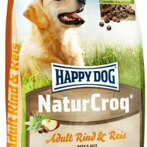 HAPPY DOG Natur Croq pentru câini adulţi, cu Vită şi Orez