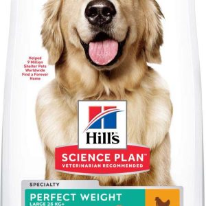 HILL's Canine Adult Talie Mare PERFECT WEIGHT, cu Pui 12kg