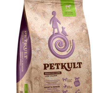 PETKULT Sensitive Low Callories Adult & SENIOR, talie mică, Miel/orez