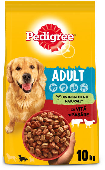 PEDIGREE Hrană uscată pentru câini Adult, cu Vită şi Pasăre