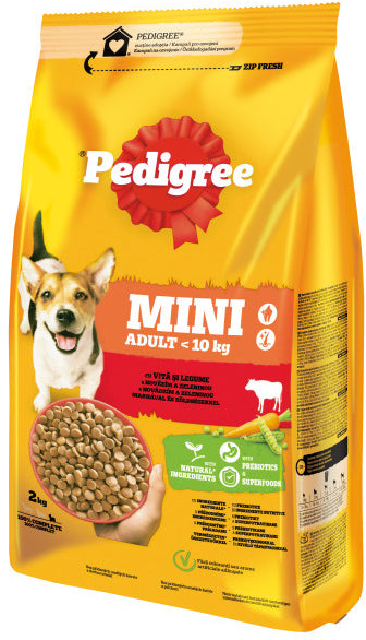 PEDIGREE Hrană uscată pentru câini Adult MINI, cu Vită şi Legume
