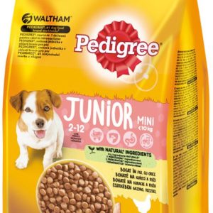 PEDIGREE Hrană uscată pentru căţei JUNIOR Mini, cu Pui şi Orez 500g