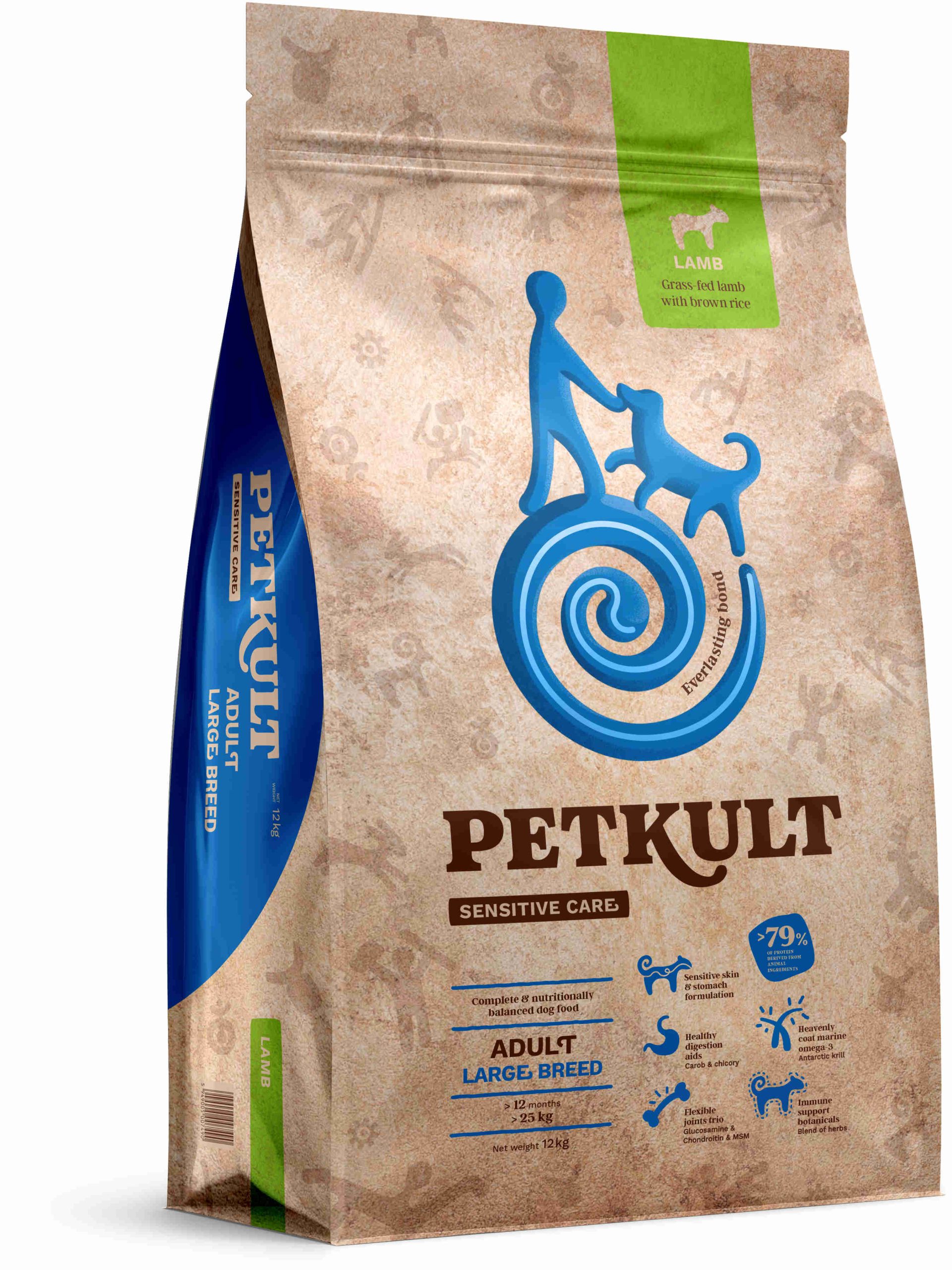 PETKULT Sensitive Adult large, talie mare, Miel şi orez