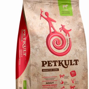 PETKULT Sensitive Adult medium, talie medie, Miel şi orez