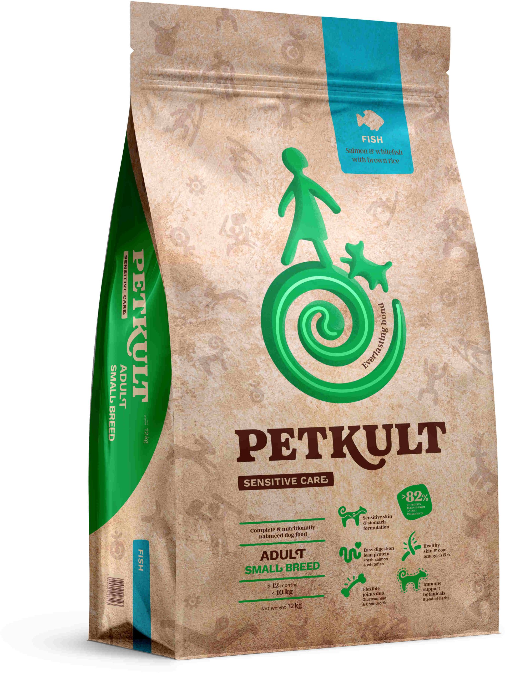 PETKULT Sensitive Adult small, talie mică, Peşte