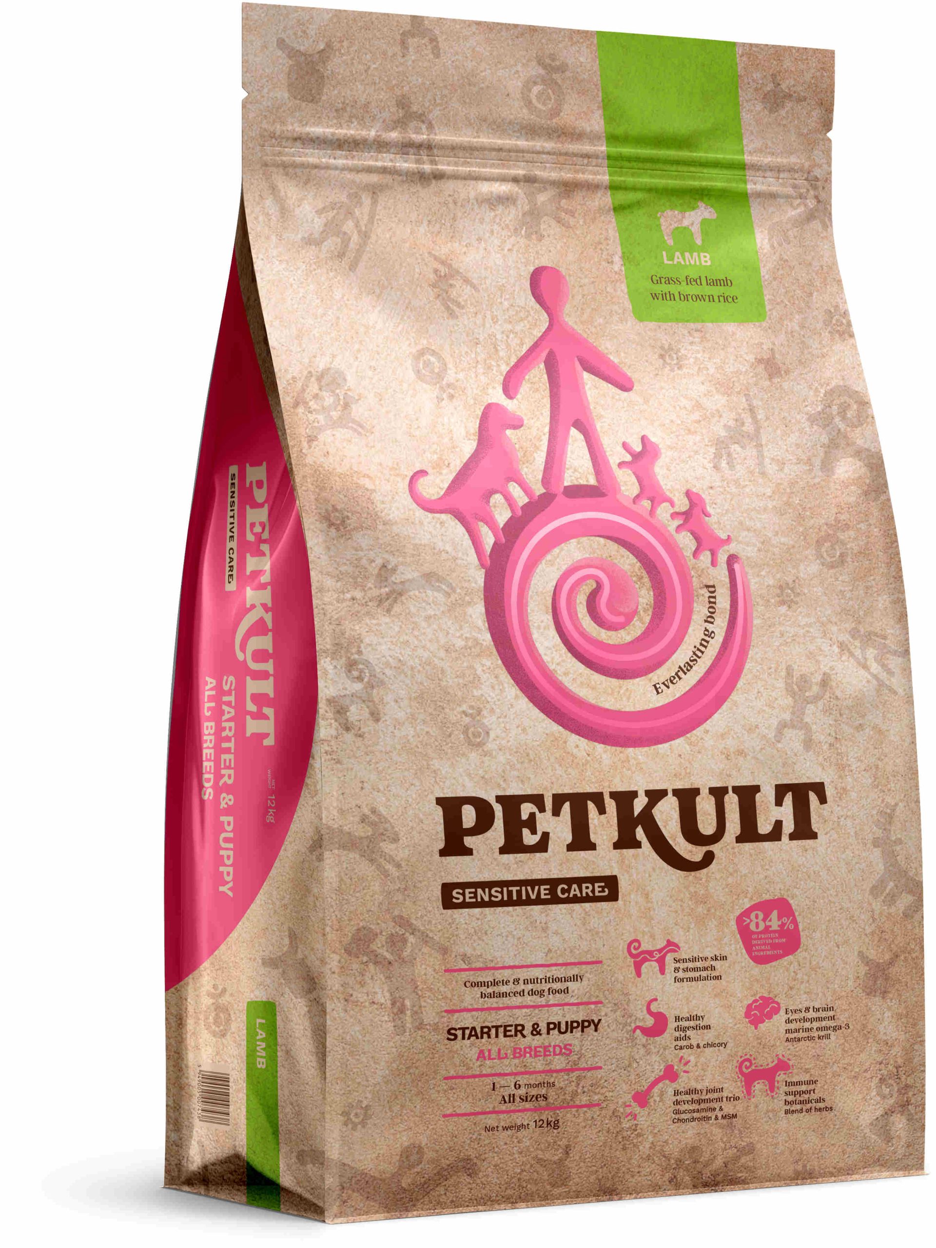 PETKULT Sensitive STARTER & PUPPY, Miel şi orez