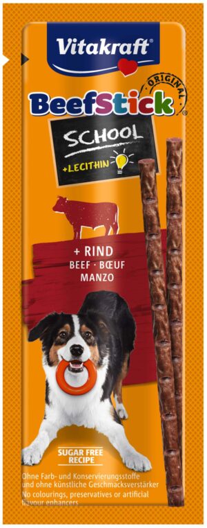 VITAKRAFT Delicatese pentru câini Beef Stick SCHOOL cu Vită, Lecitină 10buc/20g