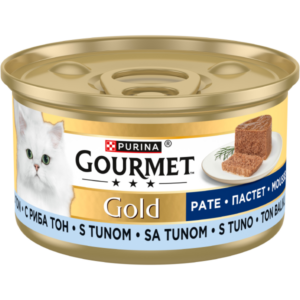 PURINA® GOURMET® GOLD, cu Ton, pate, hrană umedă pentru pisici, 85 g