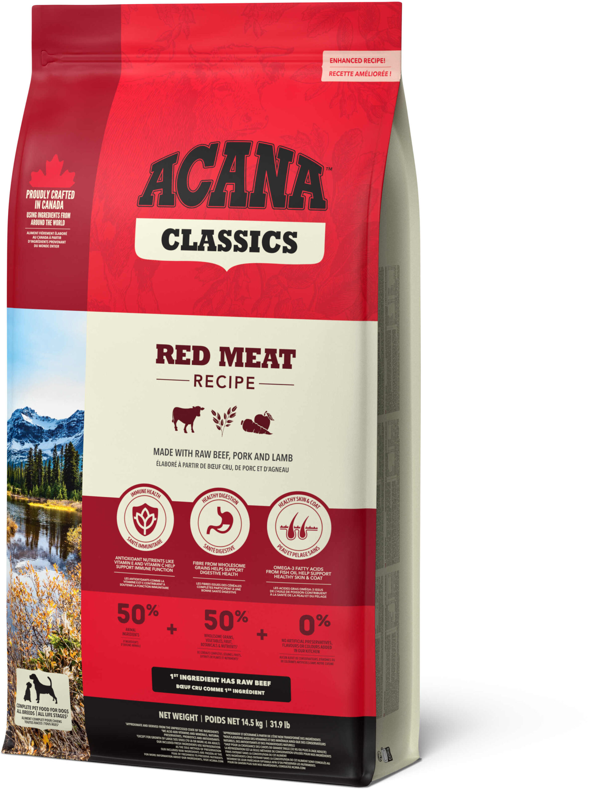ACANA Classic Red, cu Vită, Miel si Porc 14,5kg