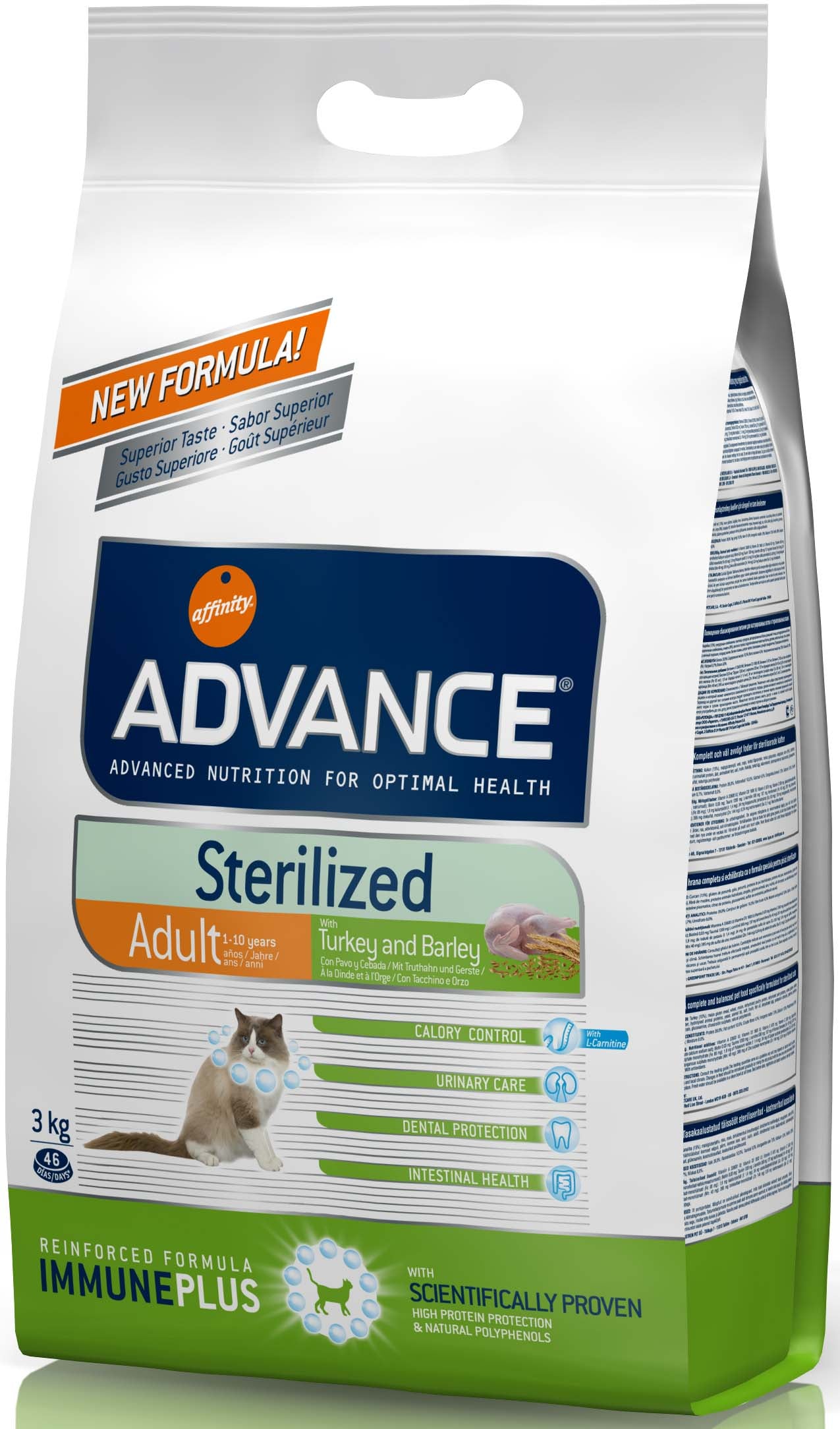 AFFINITY ADVANCE Sterilized - Hrană uscată pentru pisici, cu Curcan şi orz