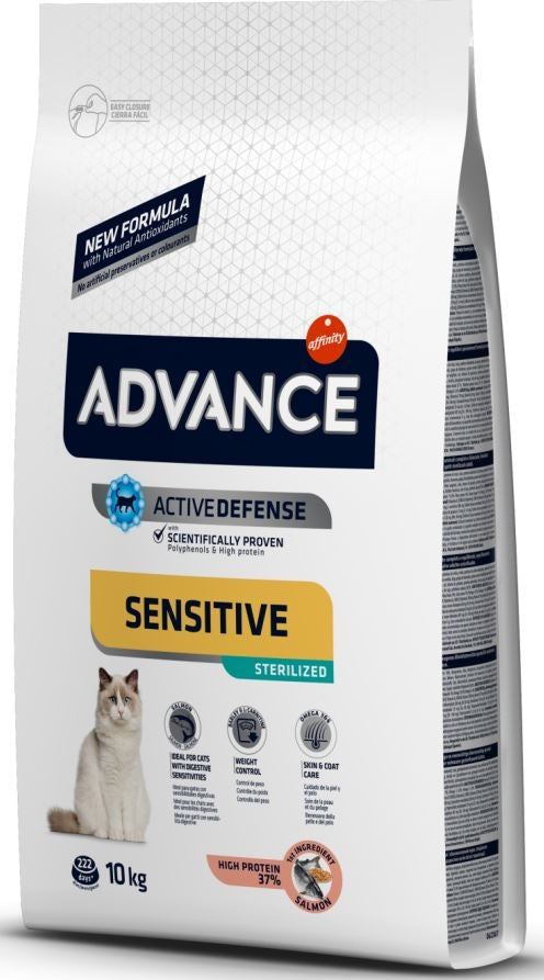 AFFINITY ADVANCE Sterilized Sensitive - Hrană pentru pisici, Somon şi orz