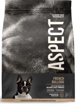 ASPECT French Bulldog, hrană completă pentru câini adulţi, Somon şi Orez