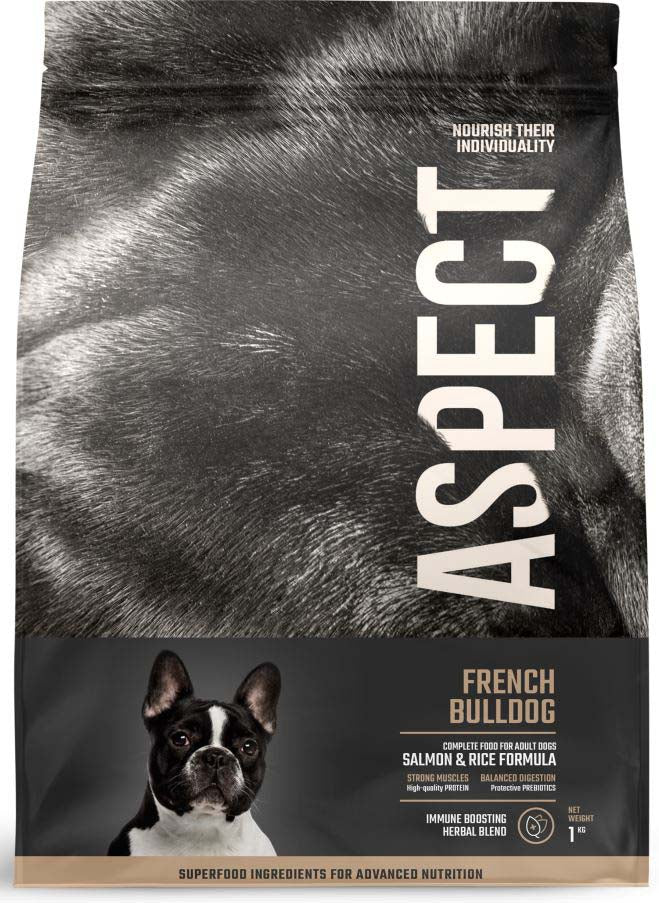 ASPECT French Bulldog, hrană completă pentru câini adulţi, Somon şi Orez