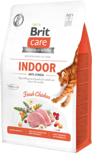 BRIT CARE Hrană uscată pentru pisici, Indoor Anti-stress