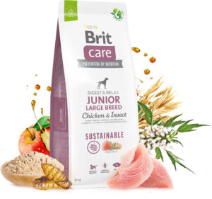 BRIT CARE Sustainable JUNIOR Large Breed, cu Pui şi Insecte