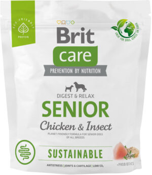 BRIT CARE Sustainable SENIOR, cu Pui şi Insecte