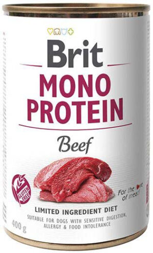 BRIT Conservă monoproteică pentru câini, cu Vită 400g