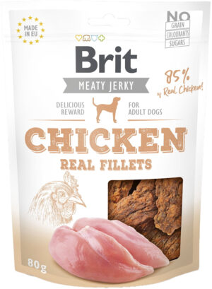 BRIT Jerky Recompensă pentru câini, File de Pui