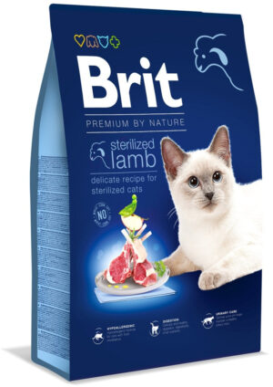 BRIT Premium hrană pentru pisici, Sterilised cu Miel