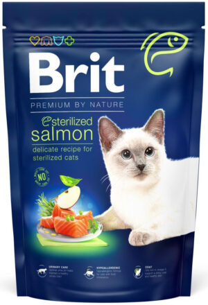 BRIT Premium hrană pentru pisici, Sterilised cu Somon