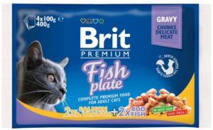 BRIT PREMIUM plic, MULTIPACK Peşte 400g (4x100g)