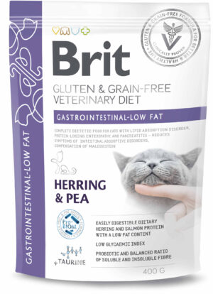 BRIT VD Gastrointestinal Low fat pisici, reducerea tulburărilor intestinale