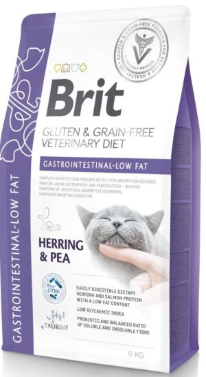 BRIT VD Gastrointestinal Low fat pisici, reducerea tulburărilor intestinale
