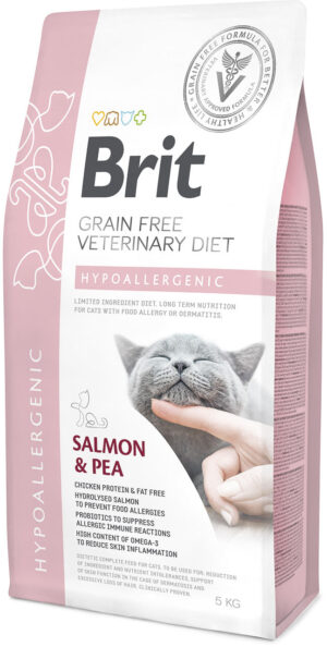 BRIT VD Hypoallergenic pentru pisici, reducerea intoleranţei la hrană