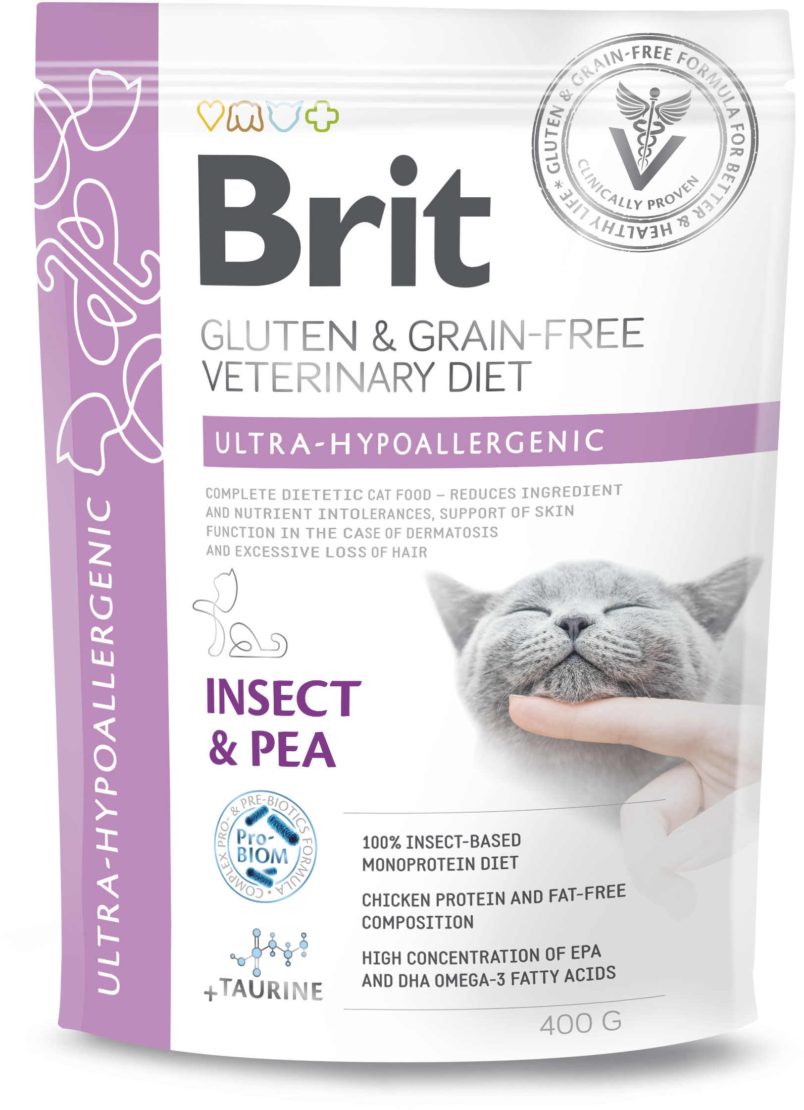 BRIT VD Ultra Hypoallergenic pentru pisici, reducerea intoleranţei la hrană