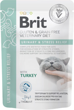 BRIT VD Urinary&Stress Relief, Plic pentru pisici, dizolvare struviţi 85g