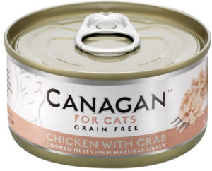 CANAGAN Conservă pentru pisici, cu Pui şi Crab 75g