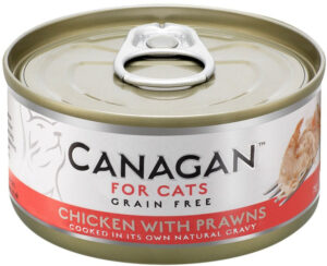 CANAGAN Conservă pentru pisici, cu Pui şi Creveţi 75g