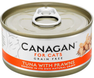 CANAGAN Conservă pentru pisici, cu Ton şi Creveţi 75g