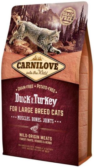 CARNILOVE Large Breed, cu Raţă şi curcan, fără cereale